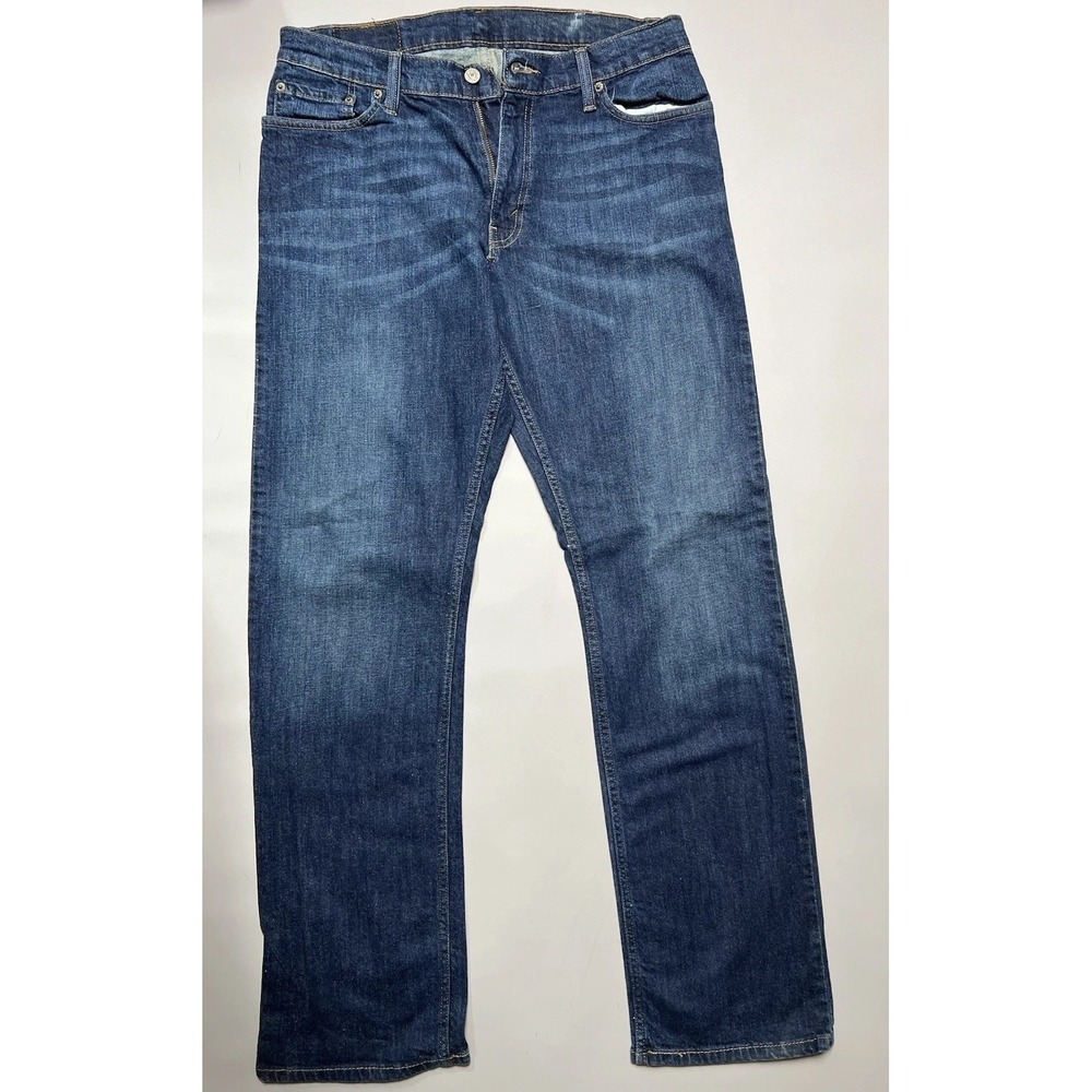 Levi's 514's Men's Blue Denim Jeans Straight Regular Fit Mid Rise 5-Pocket